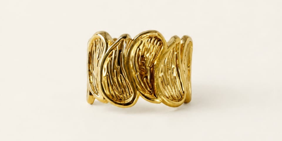 Bareeq Ring — Gold tone