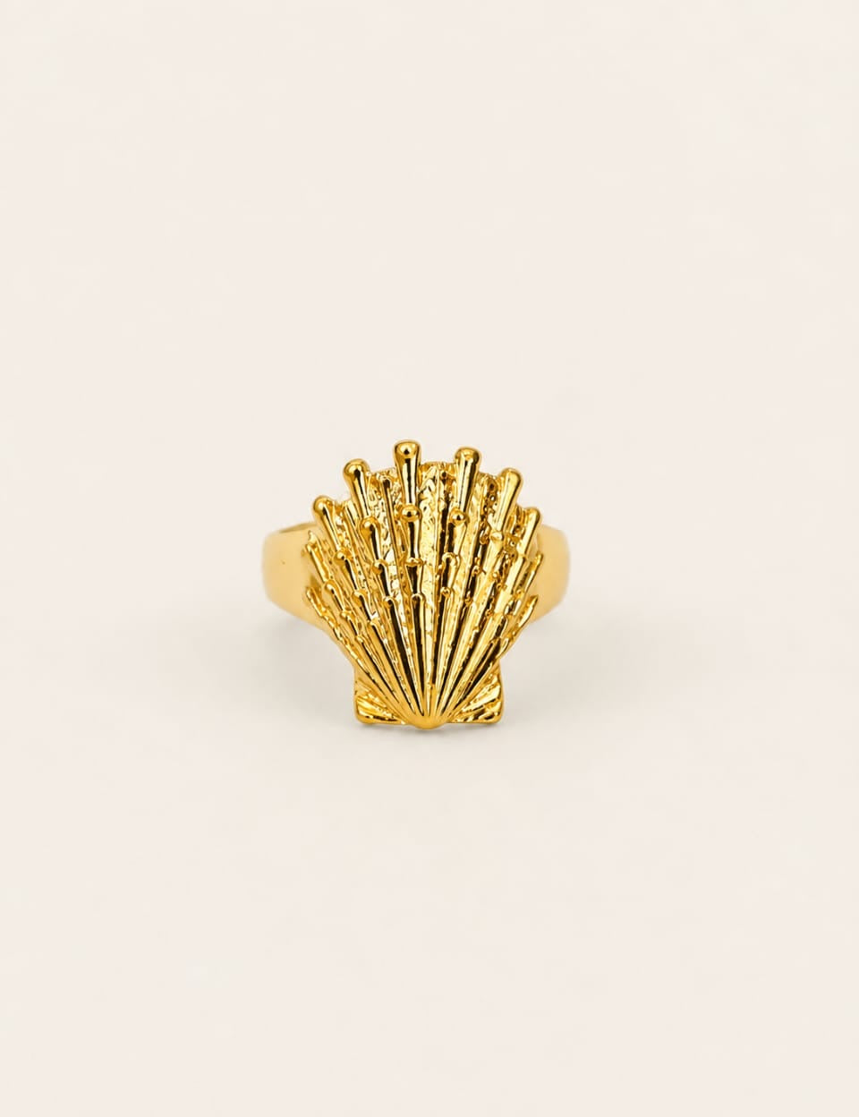 Sadaf Ring — Gold tone