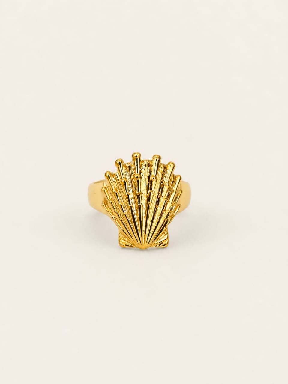 Sadaf Ring — Gold tone